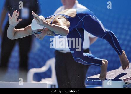 Rahcel Komisarz aus den USA tritt am 24. Juli 2005 im Parc Jean-Drapeau in Montreal, Quebec, Kanada, bei den XI FINA World Championships im 100-m-Schmetterling der Frauen an. Foto von Nicolas Gouhier/CAMELEON/ABACAPRESS.COM Stockfoto