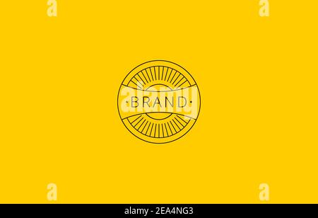 Vektor von Kreis Sonne Sunburst Linear Vintage Logo Vorlage geeignet Für jedes Unternehmen Stock Vektor