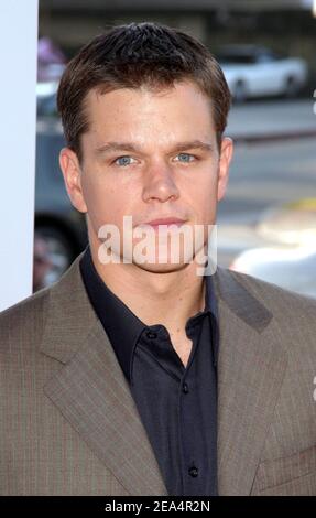 Darsteller Matt Damon nimmt an der Premiere von Terry Gilliams 'The Brothers Grimm' Teil, die am 8. August 2005 im DGA Theater in Los Angeles, CA, USA, stattfand. Foto von Amanda Parks/ABACAPRESS.COM. Stockfoto