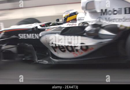 Der spanische Formel-1-Fahrer Pedro de la Rosa (Team McLaren) während eines freien Trainings auf der Rennstrecke Istanbul Park in Istanbul, dem Austragungsort des ersten Formel-1-Rennens der Türkei, 19. August 2005. Der große Preis der türkischen Formel 1 findet am 21. August 2005 statt. Foto von Thierry Gromik/ABACAPRESS.COM Stockfoto