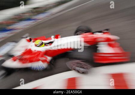 Der deutsche Formel-1-Pilot Ralf Schumacher (Team Toyota Honda) beim Training beim Formel-1-Grand-Prix in Spa Francorchamps, Belgien, am 9. September 2005. Foto von Thierry Gromik/ABACAPRESS.COM Stockfoto