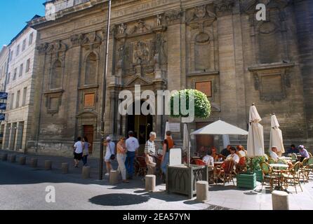 Avignon Provence Frankreich Museum Lapidaire in der ehemaligen Kapelle von 17th Jesuiten-Kolleg aus dem Jahrhundert mit barocker Fassade Stockfoto
