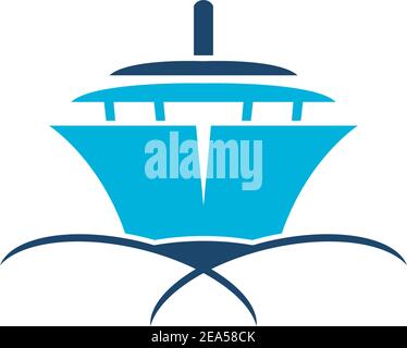 Kreuzfahrtschiff Logo Symbol Design Vorlage Vektor Illustration Stock Vektor