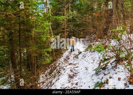 Egan Chutes Conservation Area Bancroft Ontario Kanada im Winter Stockfoto