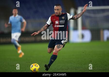 2/7/2021 - ROM, Italien. Februar 2021, 07th. NAINGGOLAN in Aktion während der italienischen Serie A Liga 2021 Fußballspiel zwischen SS LAZIO gegen CAGLIARI, im Olympiastadion in Rom (Foto von IPA/Sipa USA) Kredit: SIPA USA/Alamy Live News Stockfoto