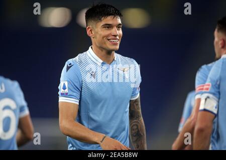 2/7/2021 - ROM, Italien. Februar 2021, 07th. CORREA in Aktion während der italienischen Serie A Liga 2021 Fußballspiel zwischen SS LAZIO gegen CAGLIARI, im Olympiastadion in Rom (Foto von IPA/Sipa USA) Kredit: SIPA USA/Alamy Live News Stockfoto