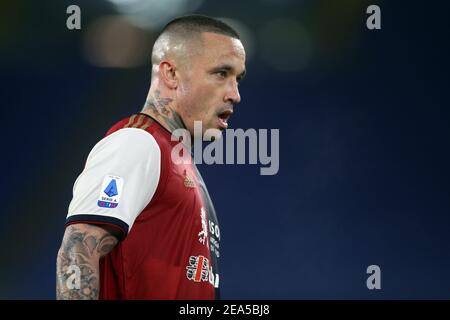 2/7/2021 - ROM, Italien. Februar 2021, 07th. NAINGGOLAN in Aktion während der italienischen Serie A Liga 2021 Fußballspiel zwischen SS LAZIO gegen CAGLIARI, im Olympiastadion in Rom (Foto von IPA/Sipa USA) Kredit: SIPA USA/Alamy Live News Stockfoto