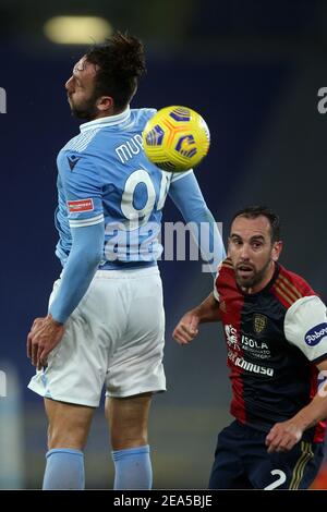 2/7/2021 - ROM, Italien. Februar 2021, 07th. MURIQI in Aktion während der italienischen Serie A Liga 2021 Fußballspiel zwischen SS LAZIO gegen CAGLIARI, im Olympiastadion in Rom (Foto von IPA/Sipa USA) Kredit: SIPA USA/Alamy Live News Stockfoto