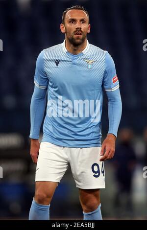 2/7/2021 - ROM, Italien. Februar 2021, 07th. MAURIQI in Aktion während der italienischen Serie A Liga 2021 Fußballspiel zwischen SS LAZIO gegen CAGLIARI, im Olympiastadion in Rom (Foto von IPA/Sipa USA) Kredit: SIPA USA/Alamy Live News Stockfoto