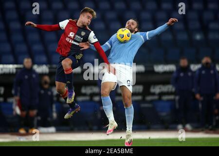 2/7/2021 - ROM, Italien. Februar 2021, 07th. MURIQI in Aktion während der italienischen Serie A Liga 2021 Fußballspiel zwischen SS LAZIO gegen CAGLIARI, im Olympiastadion in Rom (Foto von IPA/Sipa USA) Kredit: SIPA USA/Alamy Live News Stockfoto