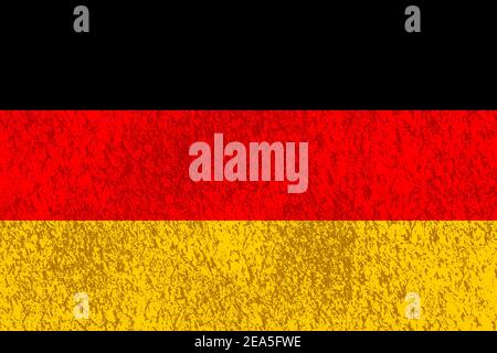 Flagge Deutschlands. Quadratischer Grunge Hintergrund. Deutsches nationales Symbol. Vorlagendesign, Vektorgrafik. Banner. Stock Vektor