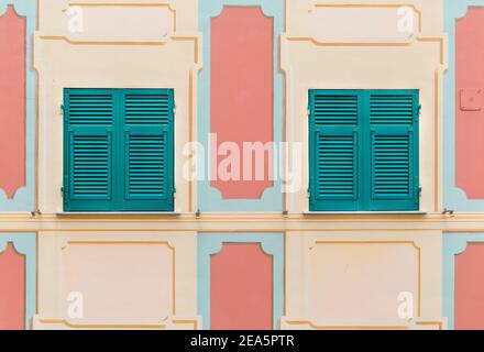 Hausfassade, Bogliasco, Ligurien, Italien, Europa Stockfoto