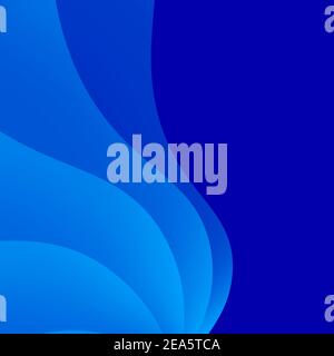 Eine abstrakte bunte und schöne blaue Kurven oder Wellen Design Tapete. Digitale Kunst Tapete Dekoration. Abstrakter Hintergrund. Stockfoto