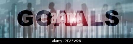 Zielvorgaben Erwartungen Leistung Grafikkonzept. Banner Stockfoto