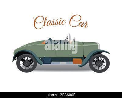 Vintage Ca auf Illustration Grafik Vektor Stock Vektor
