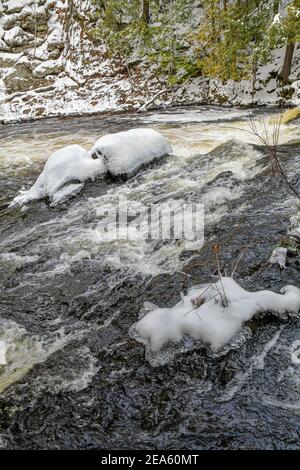 Cordova Falls Conservation Area Crowe River Cordova Lake Peterborough County Ontario, Kanada Stockfoto