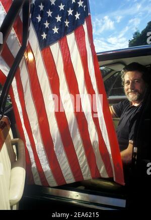 Piero Rivolta CEO von ISO Autoveicoli. Im Jahr 1987 sitzen in eine Iso Rivolta GT Stockfoto