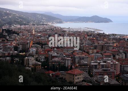 Blick auf Chiavari. Tigullio. Ligurien. Italien Stockfoto