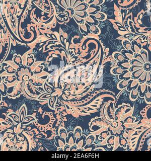 Paisley Nahtloses Muster. Vintage floralen Hintergrund Stock Vektor