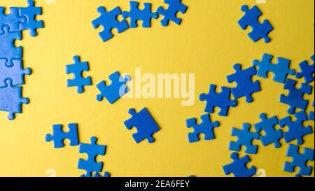 Blaue Rätsel, Texturen und Hintergrund Stockfoto