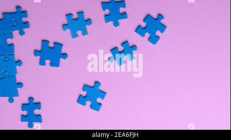 Blaue Rätsel, Texturen und Hintergrund Stockfoto