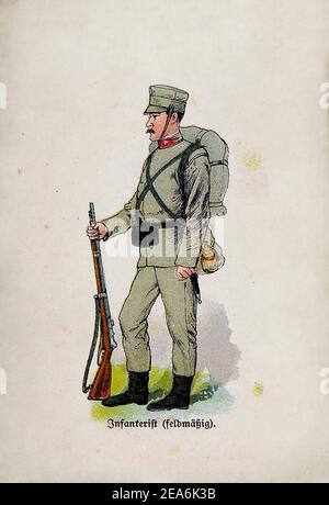 Königliche italienische Armee vor dem Ersten Weltkrieg.Infantery (in Felduniform). 1910s Stockfoto