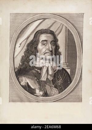 Gravur von George Monck, 1st Duke of Albemarle, KG (1608-1670), ein englischer Soldat und Politiker, und eine zentrale Figur in der Restaurierung des Mona Stockfoto