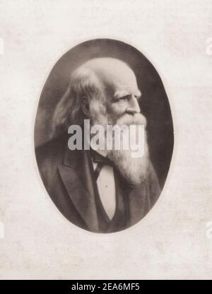 William Cullen Bryant (1794 – 1878) war ein amerikanischer Romantiker, Journalist und langjähriger Redakteur der New York Evening Post. Stockfoto