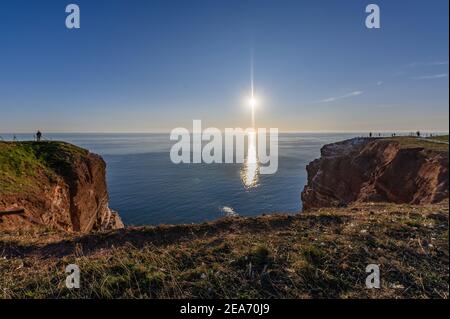 Sonnenuntergang im September auf Helgoland - Sonnenuntergang auf Helgoland im September Stockfoto