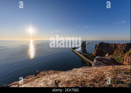 Sonnenuntergang im September auf Helgoland - Sonnenuntergang auf Helgoland im September Stockfoto