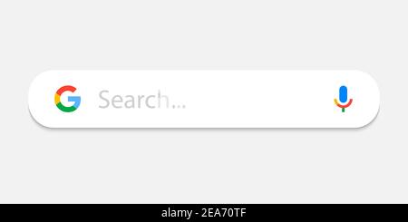 Google-Suchleiste. Fenster „Klassische Suche“. Stock Vektor