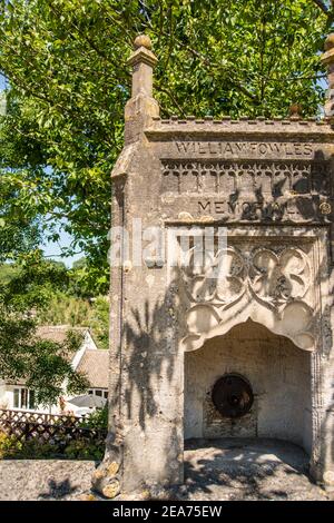 William Fowles Memorial, Avening, Gloucestershire, Großbritannien Stockfoto