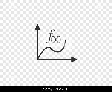 Vektorgrafik. Symbol für das mathematische Funktionsdiagramm Stock Vektor