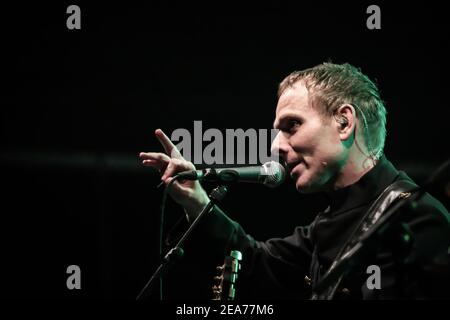 Stuart Murdoch von Belle und Sebastian am letzten Tag Vom Ende des Road Festival 2013 Festival in Dorset Stockfoto