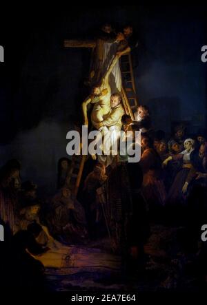 Abstieg vom Kreuz, Rembrandt, 1634, State Hermitage Museum, Sankt Petersburg, Russland Stockfoto