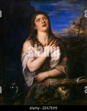 Büßer Maria Magdalena, Tizian, 1565, Eremitage State Museum, Sankt Petersburg, Russland Stockfoto