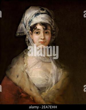 Porträt von Dona Antonia Zarate, Francisco Goya, um 1810-1811, Eremitage State Museum, Sankt Petersburg, Russland Stockfoto