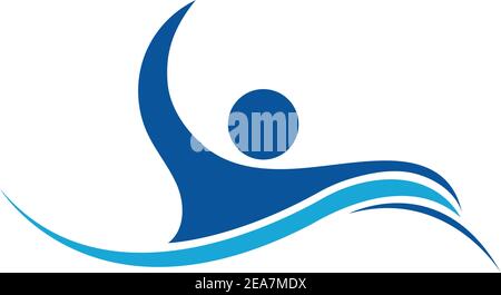 Schwimmen Sport Vektor Logo Konzept Element Stock Vektor