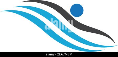 Schwimmen Sport Vektor Logo Konzept Element Stock Vektor