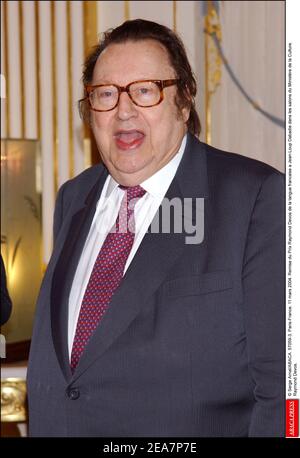 © Serge Arnal/ABACA. 57059-3. Paris-Frankreich. 11 märz 2004. Remise du Prix Raymond Devos de la langue Francaise a Jean-Loup Dabadie dans les Salons du Ministre de la Culture. Raymond Devos. Stockfoto