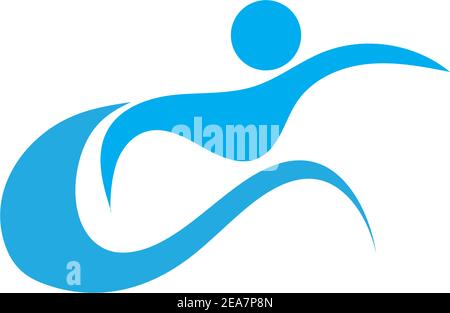 Schwimmen Sport Vektor Logo Konzept Element Stock Vektor
