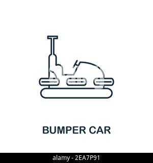 Symbol für Stoßfänger. Einfaches Element aus der Sammlung des Vergnügungsparks. Creative Bumper Car Icon für Web-Design, Vorlagen, Infografiken und mehr Stock Vektor