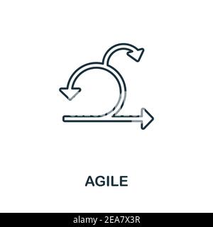 Agiles Symbol. Einfaches Element aus der Business Intelligence-Sammlung. Creative Agile Icon für Webdesign, Templates, Infografiken und vieles mehr Stock Vektor