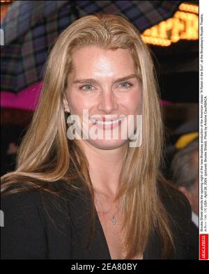 Brooke Shields nimmt an der Eröffnungsnacht der neuen Broadway-Produktion des amerikanischen Klassikers A Raisin in the Sun Teil, am 26. April 2004 im Broadway Royale Theatre, in New York, NY, USA. (Im Bild: Brooke Shield). Foto von Antoine CAU/ABACA. Stockfoto