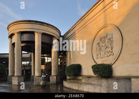 Der Eingang zum High Court of Justiciary in Glasgow, Schottland, Großbritannien, Europa Stockfoto