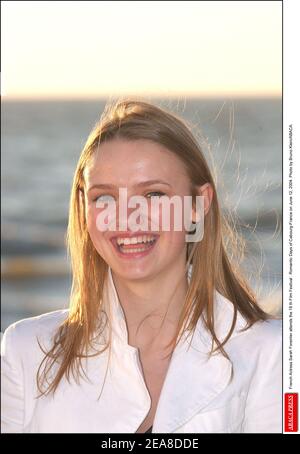 Die französische Schauspielerin Sara Forestier nimmt am 12. Juni 2004 am 18. Filmfestival "romantische Tage von Cabourg-Frankreich" Teil. Foto von Bruno Klein/ABACA. Stockfoto