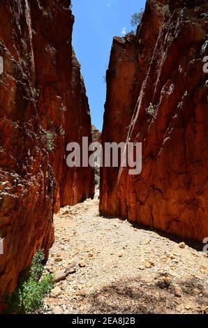 Australien, NT, bemerkenswerte Standley Chasm in McDonnell Range National Park Stockfoto