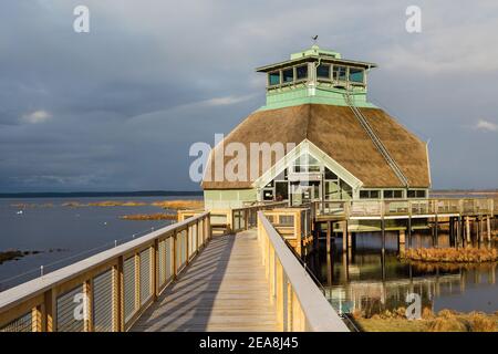 Besuchen Sie Centre Naturum am Hornborga See in Schweden Stockfoto