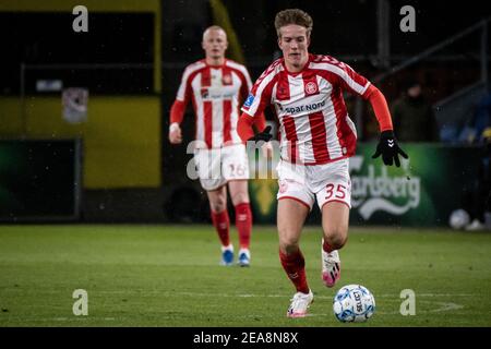 Broendby, Dänemark. 7th, Februar 2021. Marcus Hannesbo (35) von Aalborg Boldspilklub gesehen während der Superliga-Spiel 3F zwischen Broendby IF und Aalborg Boldspilklub auf Broendby Stadium, Broendby. (Foto: Gonzales Photo - Kim Matthäus Leland). Stockfoto