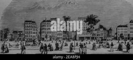 rue de harlay, tableau de paris par edmond texier, Herausgeber paulin et le chevalier 1852 Stockfoto